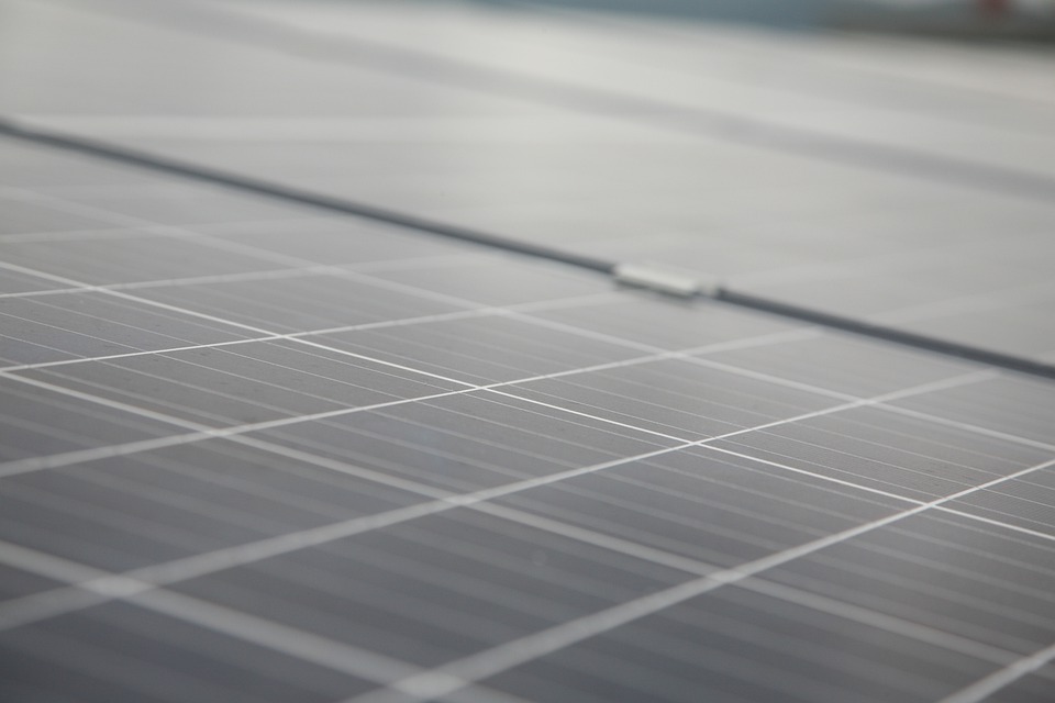 detail fotovoltaického panelu